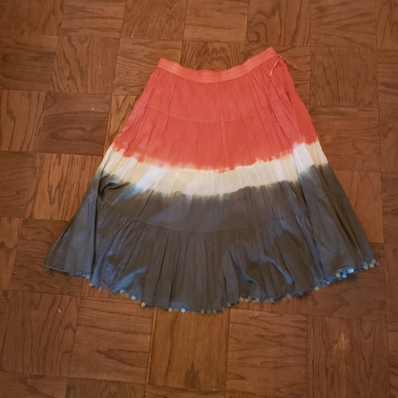 Boho Skirt Festival gauze Large Tie Dyed sequined - Picture 2 of 3